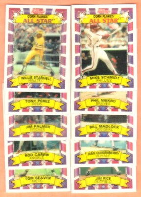 1992 KELLOGG's 3D BB ALL-STAR 10 Card SET - Stargell Seaver Schmidt Rice - #DL