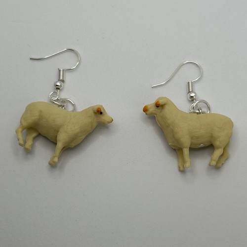 Animal Medium earrings , made from rubbery plastic toys . Kitsch Fun 5 cm Long - Picture 11 of 78