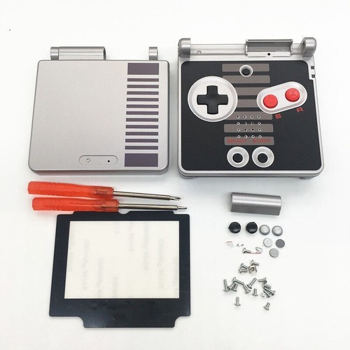 Coque De Remplacement Pour GameBoy Advance SP - Mario Silver - Neuve