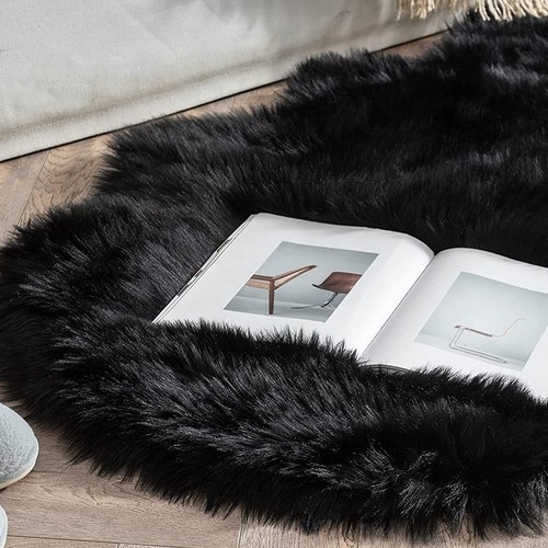 Latepis Faux Fur Sheepskin Area Rugs Soft Shaggy Carpet for Living Room Bedroom - Picture 149 of 219