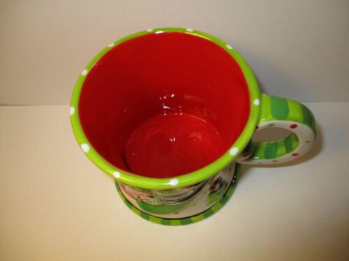Temptations Christmas Coffee Mug 16 OZ Sledding Penguin Joy Snow Winter - Picture 2 of 5