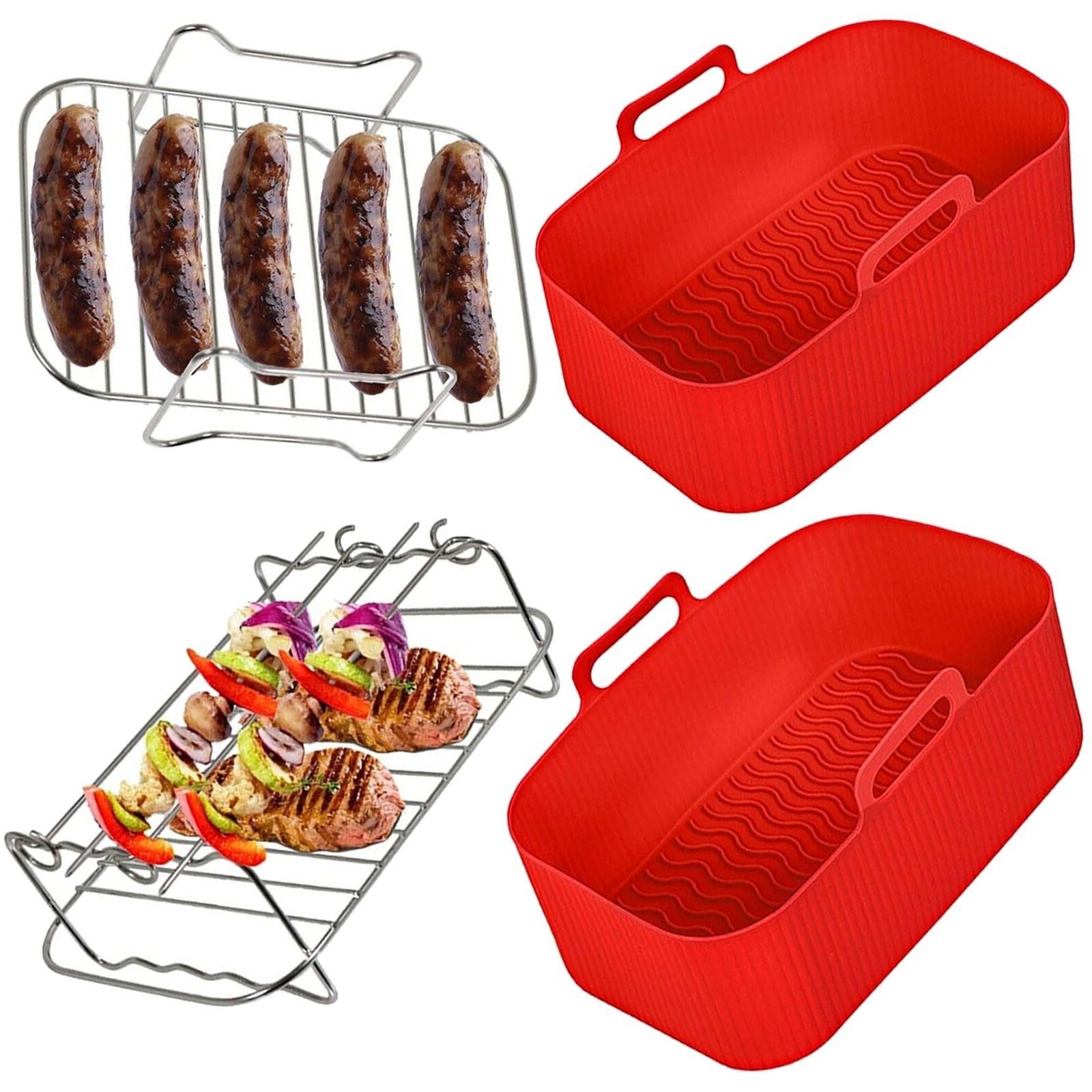 Basket Racks for SWAN Air Fryer Duo Digital 8L Drawer Liner Pot Shelf Set