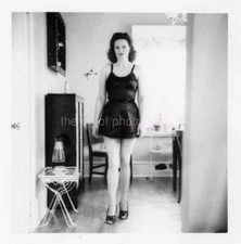 AS SHE WAS Vintage FOUND PHOTO Black + White 20th CENTURY WOMAN  53 LA 82 Y