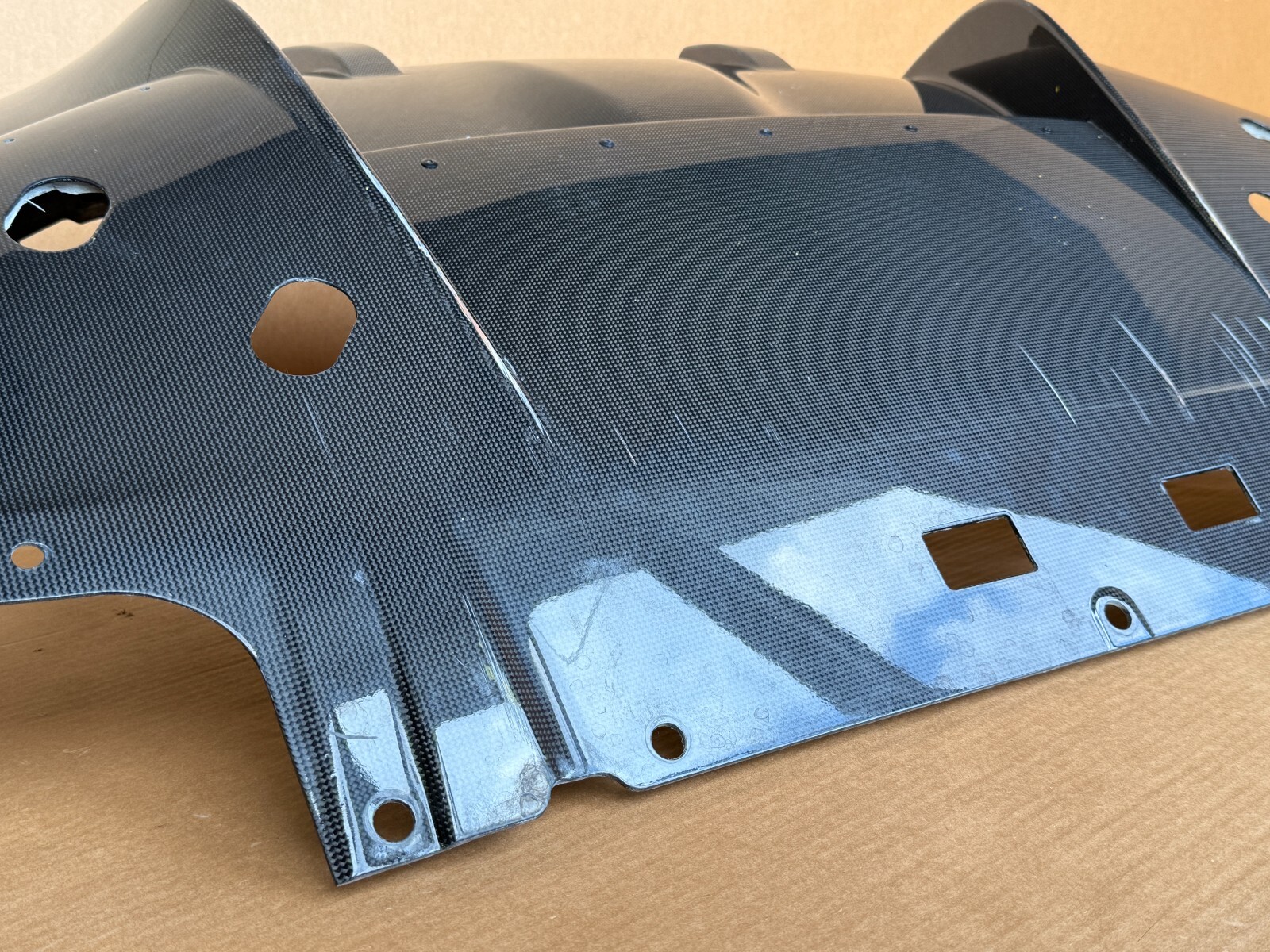 2020-2025 Ferrari Roma F169 Rear Carbon Fiber Diffuser OEM 832934589