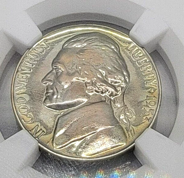 1953 Proof Jefferson Nickel Recut Ribbon FS 401 PF 67 NGC PR 67 Light Tone - Image 3 of 4