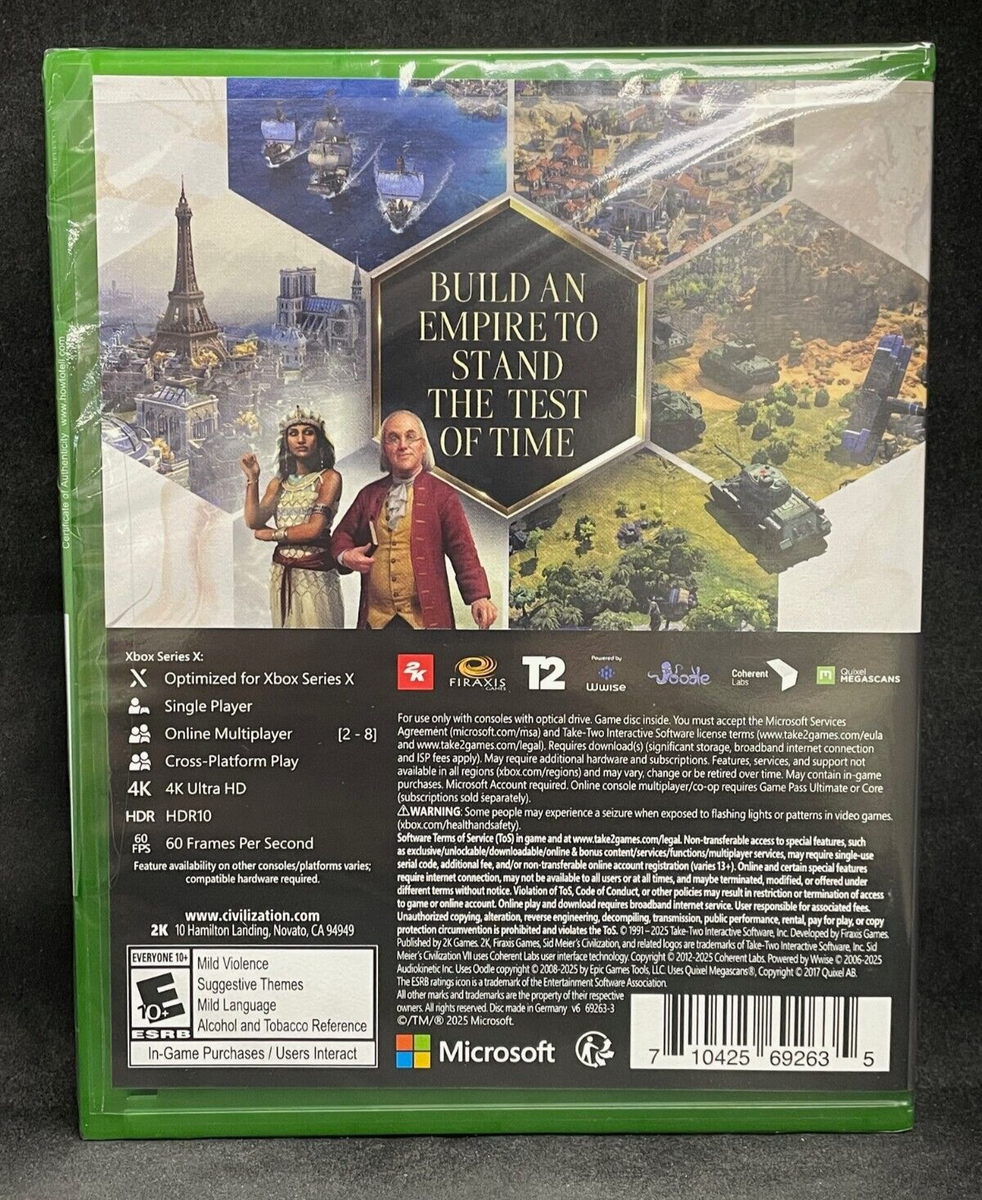 Sid Meier's Civilization VII (Xbox Series X / Xbox One) NEW | eBay