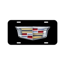 For Caddy Cadillac BLACK Fans Vehicle License Plate NEW FREE SHIP