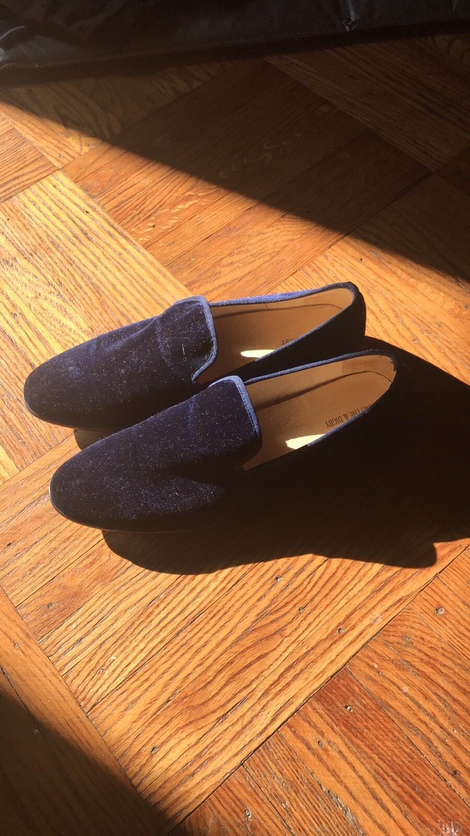 Smythe & Digby Blue Velvet Slip-On Loafers Size 13M | eBay display picture 3