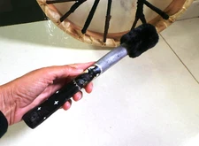 Drumbeater handmade, for skin or synthetic shamanic CROW RAVEN spirit animal vin