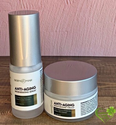 Derm Le Mar Anti Aging Serum .50oz & Firming Moisturizer 1oz 2PC SET AUTHENTIC!