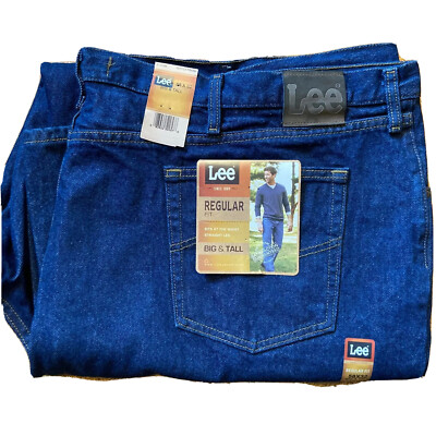 Lee 58 x 32 Men's Big & Tall Regular Fit Straight Leg Jean PEPPER