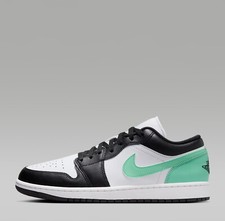 Nike Air Jordan 1 Low Sneakers Shoes White/Green Glow/Black 553558-131 US 7-12