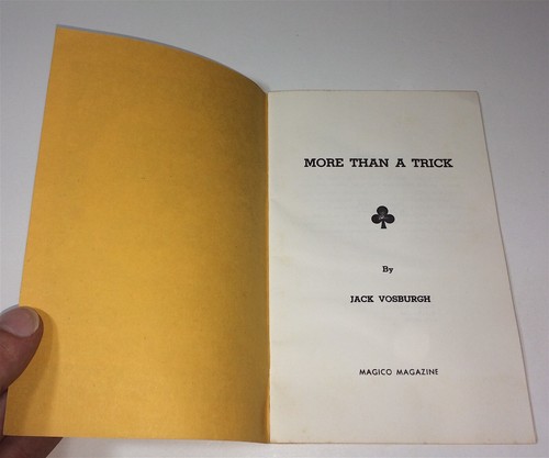 Rare Antique / Vintage American Magic Book! More Than A Trick By Jack Vosburgh! - Picture 2 of 9