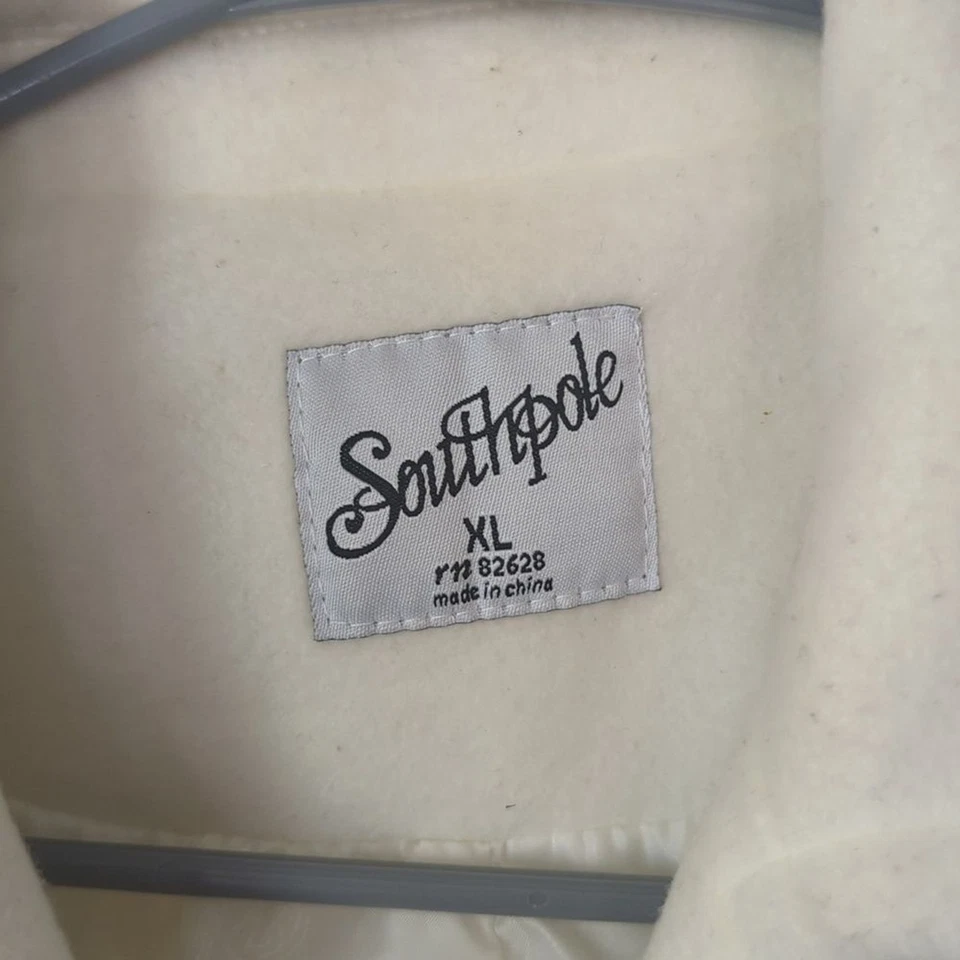 Chaquetón polar blanco hueso polo sur doble pecho talla extra grande Foto 2 de 4