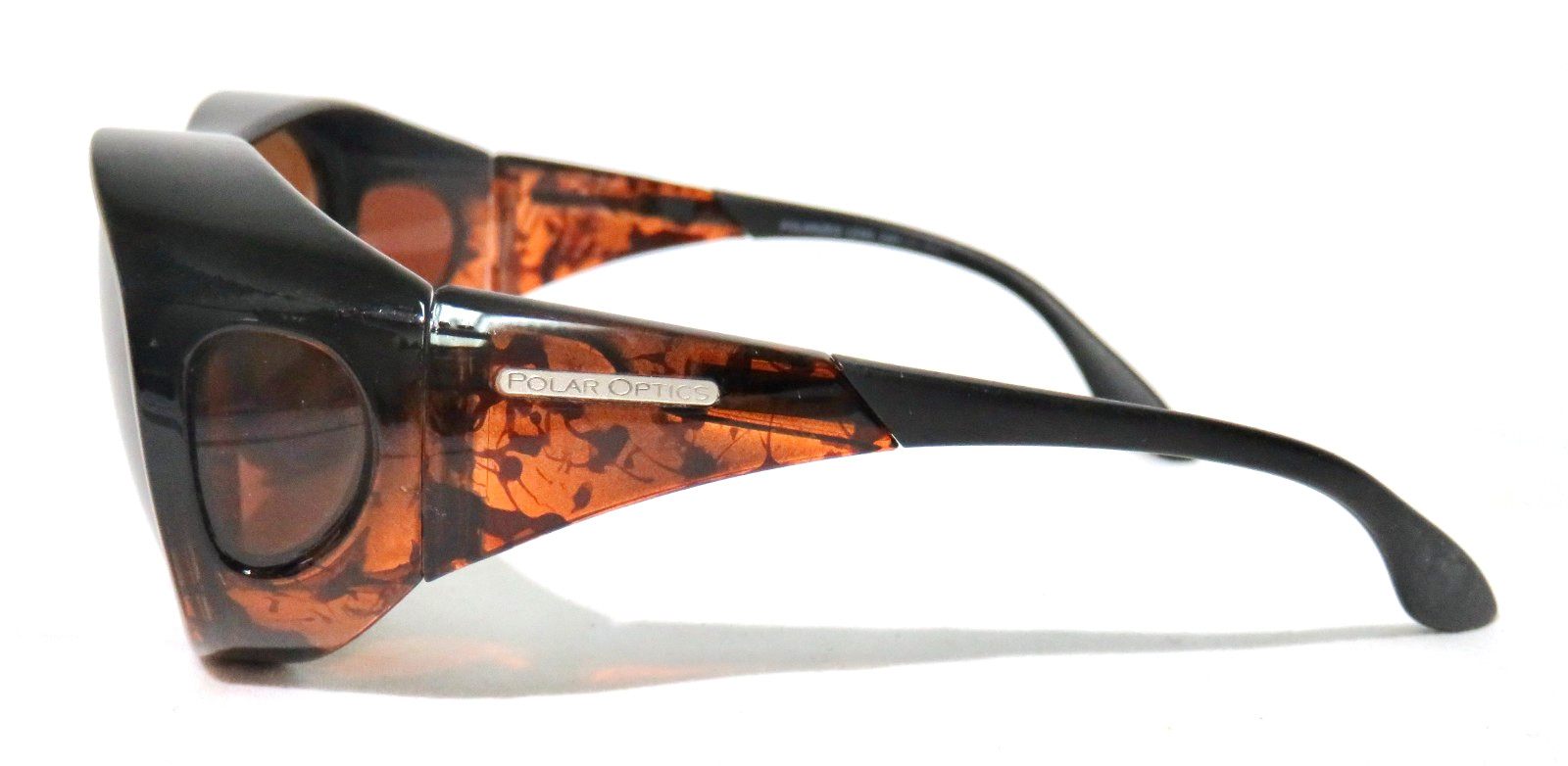 Lot of 2 Pairs of Polar Optics Fit Over Style Sunglasses , Tortoise plastic