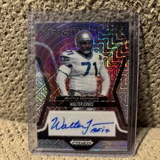 Walter Jones 2025 Panini Prizm Football Prizmatrix Auto Gold Shimmer FOTL /25 KG