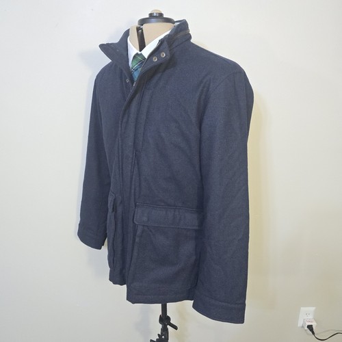 Rodd And Gunn Backsley Regular Fit Wool Jacket Navy Full Zip Lined Men's Size L - Picture 21 of 22