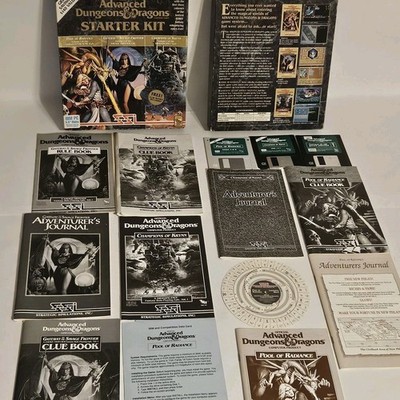 Advanced Dungeons Dragons Starter Kit IBM PC 3.5 Floppy- Pool, Gateway, Krynn