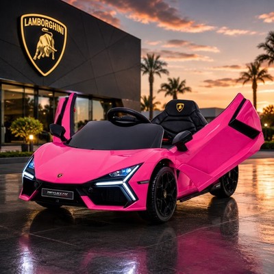Offiziell lizenziertes Lamborghini Revuelto Kinder Elektro-Aufsitzauto - Premium - PINK