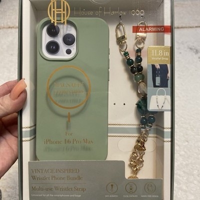 House Of Harlow 1960 Iphone 16 Pro Max Bundle Mint Green Case & Wristlet/Charm