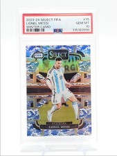 LIONEL MESSI 2023 SELECT FIFA TERRACE SOCCER WINTER CAMO /99 PSA 10 Q0902