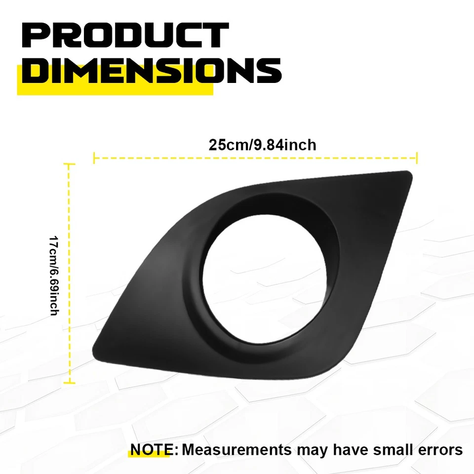 Cubierta de bisel de luz antiniebla para Toyota Corolla 2014 2015 2016 parachoques delantero L+R 2-10X Foto 2 de 4