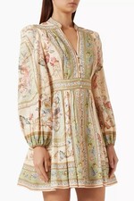 Zimmermann ROSELIGHT PLUNGE MINI DRESS $ 850 Size 2