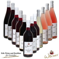 WEINGUT W&Ouml;RNER: 12 Fl. Pf&auml;lzer Wein f&uuml;r Weinprobe - Rotwein + Ros&eacute; Probierpaket 