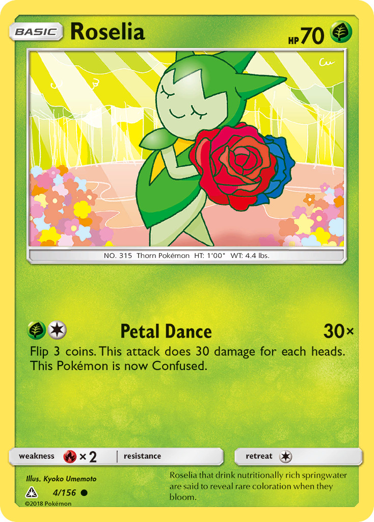 Roselia 4/156 Common Ultra Prism Pokemon Near Mint
