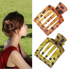 2Pcs Flat Hair Clips Square French Secure Strong Hold Grip Barrettes for Thic...