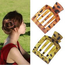 2Pcs Flat Hair Clips Square French Secure Strong Hold Grip Barrettes for Thic...