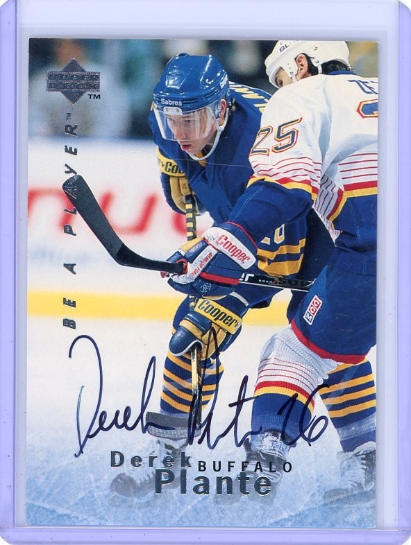 1995-96 Upper Deck Derek Plante Be a Player Auto Buffalo Sabres