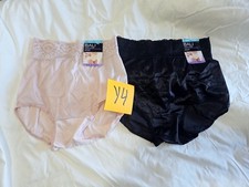 2 Pr VTG NWT Bali Brief Panty Lacy Skimp Skamp S/5 Nylon Underwear Tag Y4 Black