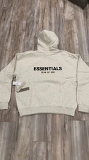 Essential Light Oatmeal Hoodie Medium White🔥🔥🔥