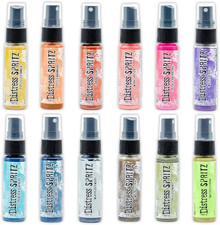 Tim Holtz Distress Spritz, 12 Pack Bundle 1 Oz Bottles - June 2024 Release