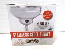 Lehman's Canning Funnel for Both Jars & Bottles Stainless Steel Removable Spout