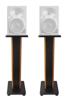 (2) Rockville 28" 2-Tone Studio Monitor Speaker Stands For Neumann KH 120
