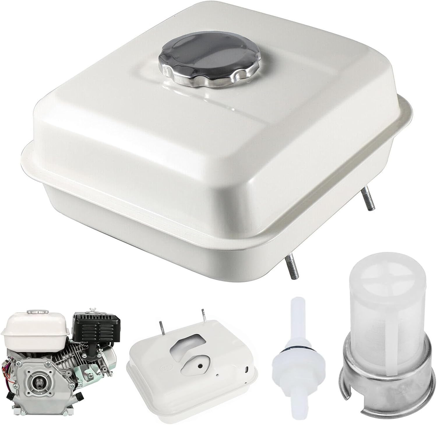 Serbatoio Benzina per Honda GX120 GX140 GX160 GX200 Motore, Kit Serbatoio Da 3L 