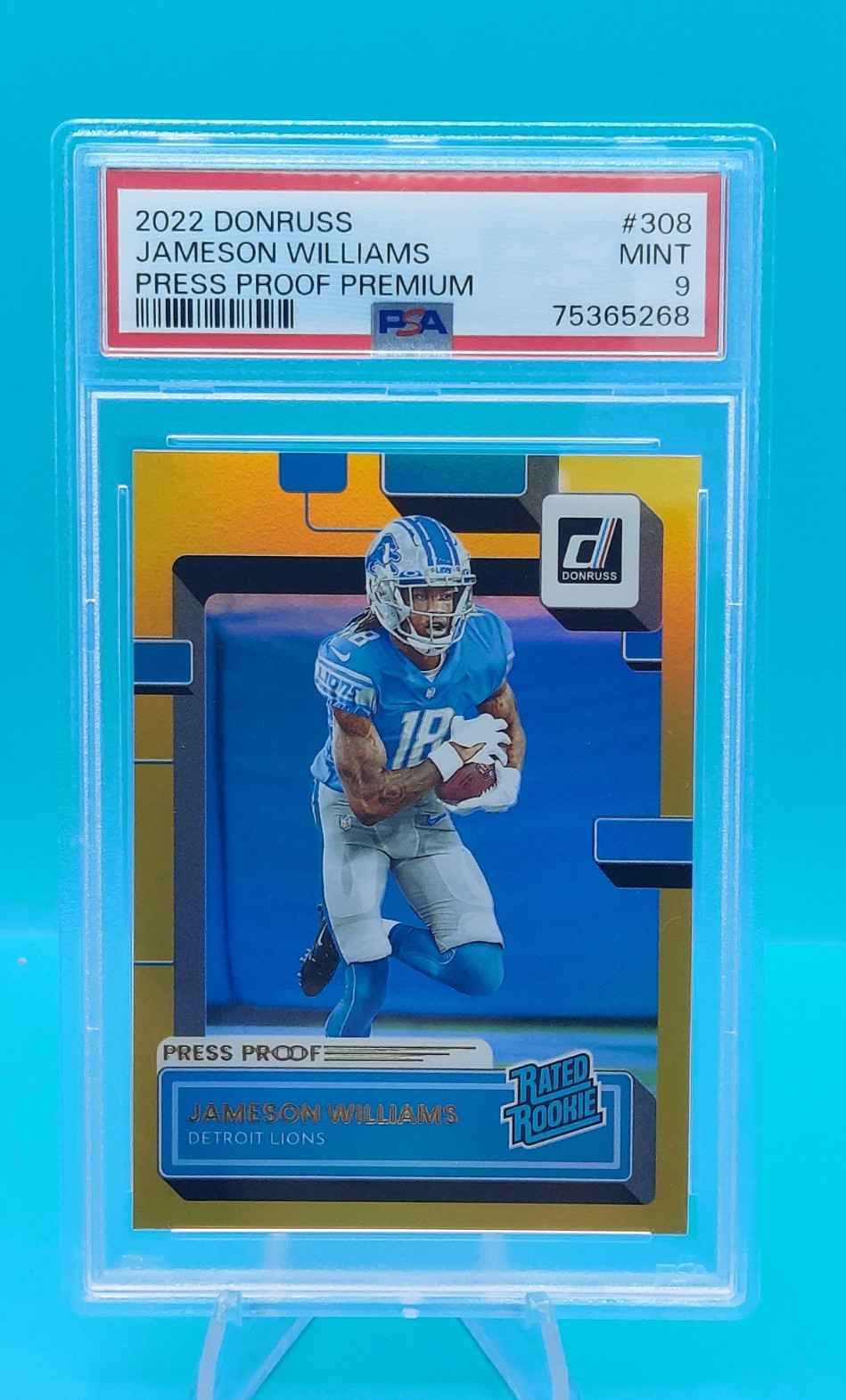 2022 Panini Donruss #308 JAMESON WILLIAMS Press Proof Premium RC - PSA Mint 9