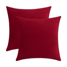 Comfy Soft Velvet Throw Pillow Cases for Sofa Couch, Decorative Solid Square ...