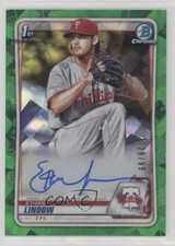 2020 Bowman Chrome Prospect Green Atomic Refractor 29/99 Ethan Lindow Auto 6fs
