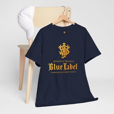 Johnnie Walker Blue Label Scotch Whisky Unisex Heavy Cotton Tee