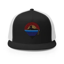 Jerry Garcia Cats Under The Stars Grateful Dead Flat Brim Trucker Hat