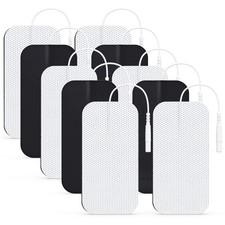 AUVON TENS Unit Electrode Pads 2"x4" 10 Pcs, Latex-Free 10 Count, White