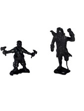 Two Vintage 1960s Plastic Pirate Figurines Marx Toys And Toy Box Brand