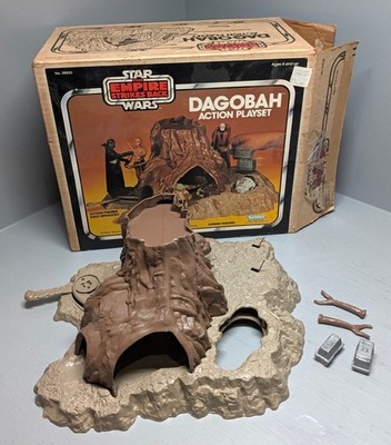 vintage Dagobah Action Playset incomplete with box 1981 Kenner Star Wars
