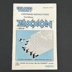 Zaxxon (Colecovision, 1982) By Coleco (Cartridge & Manual)  TESTED & WORKS!!
