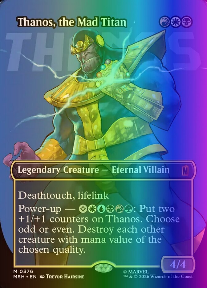 MTG Thanos, the Mad Titan (376/524) Marvel Super Heroes NM FOIL