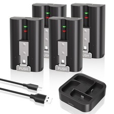 7200mAh Battery for Ring Doorbell  Cam, Upgraded 4-Slot Fast Charger