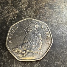2018 Peter Rabbit - 50p Fifty Pence Coin - Beatrix Potter Series  Circulated